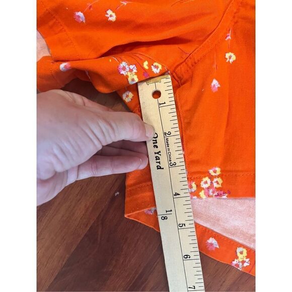 ANA Womens mid-rise Twill Shorts size 12 Vibrant Orange. - Picture 4 of 9